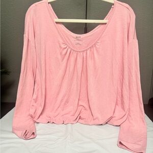 Anthropologie Light Pink Long Sleeve Top